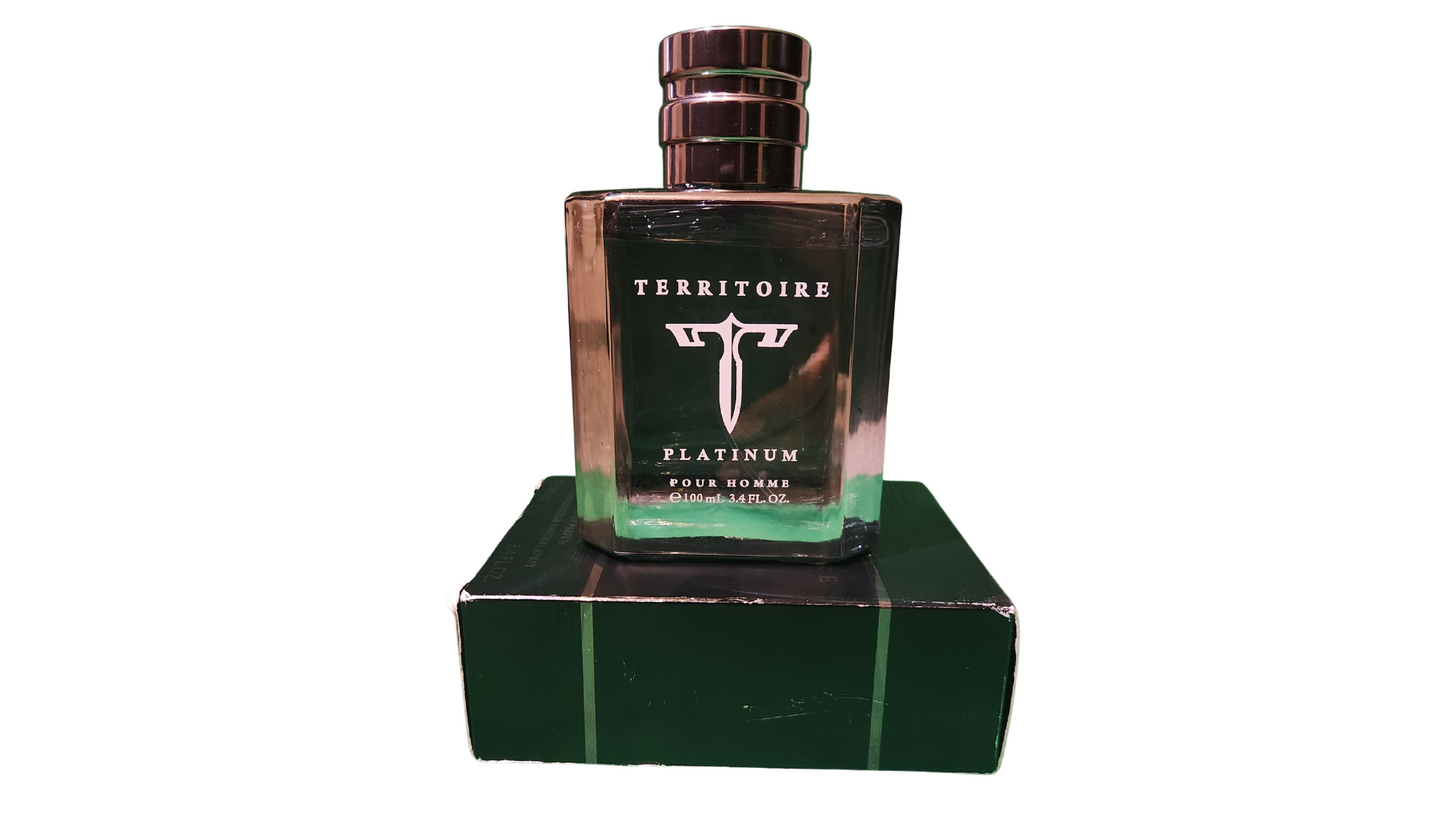 Territoire Platinum perfume for men e100 ml 3.4 FL. OZ.