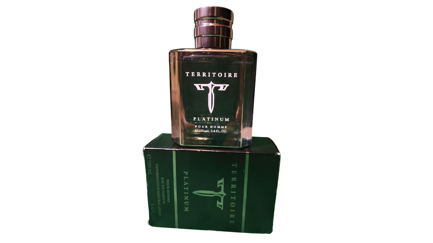 Territoire Platinum perfume for men e100 ml 3.4 FL. OZ.