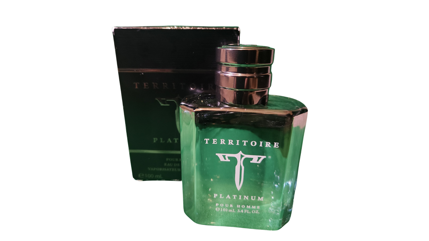 Territoire Platinum perfume for men e100 ml 3.4 FL. OZ.