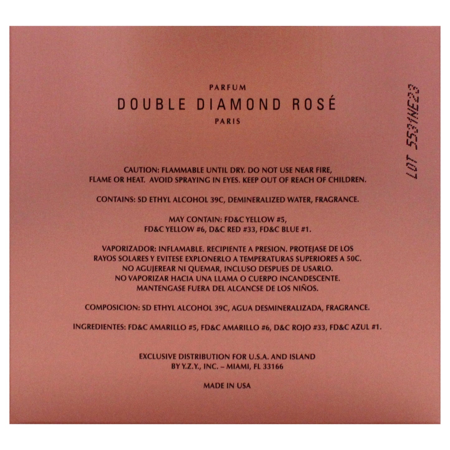 Double Diamond Rose perfume 3.4 oz / 100 ml for female