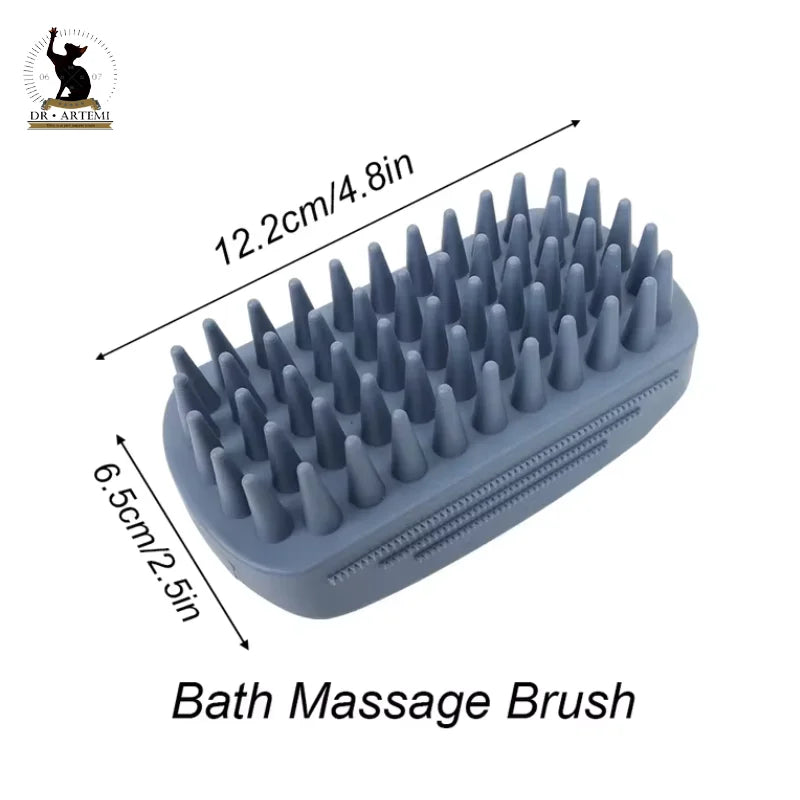 Pet Rubber Massage Removal Comb, Grooming Safety Brush, Dog and Cat Bath Accessories, Comb Tool