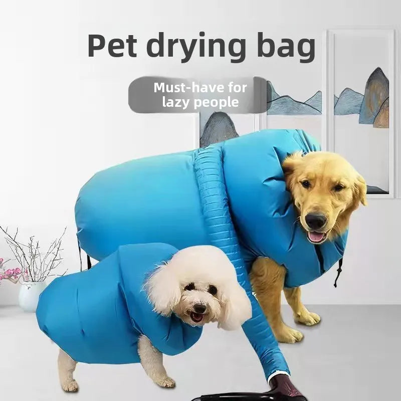 Pet Dogs Drying Bags Dryer Hair Blow Fast Portable Foldable Grooming Bag Household Pet Hair Bag Efficient Dry Tool Kit